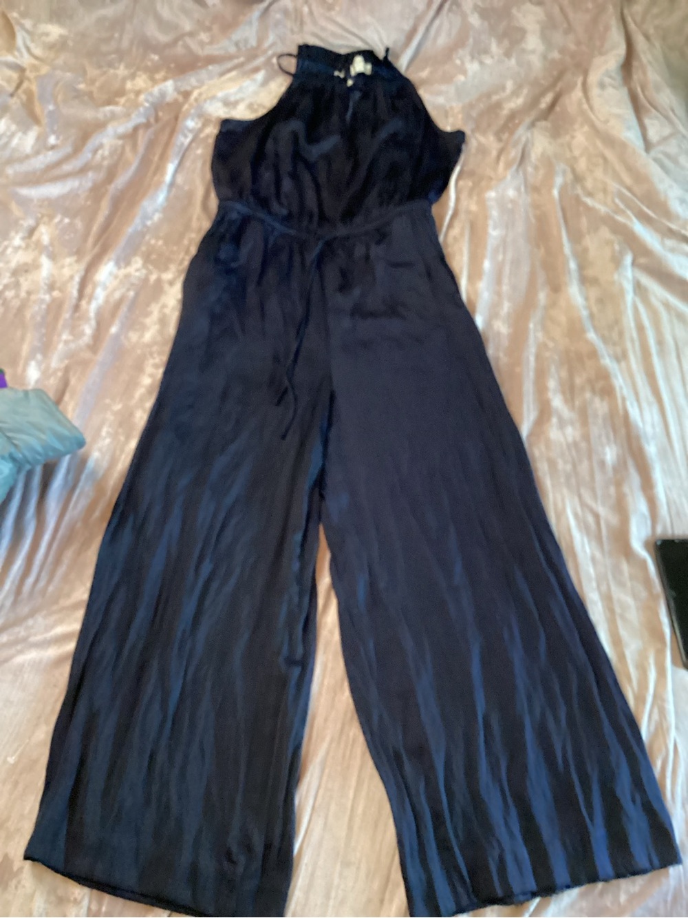LOFT Navy Halter Wide-Leg Jumpsuit Soooo CUTE!